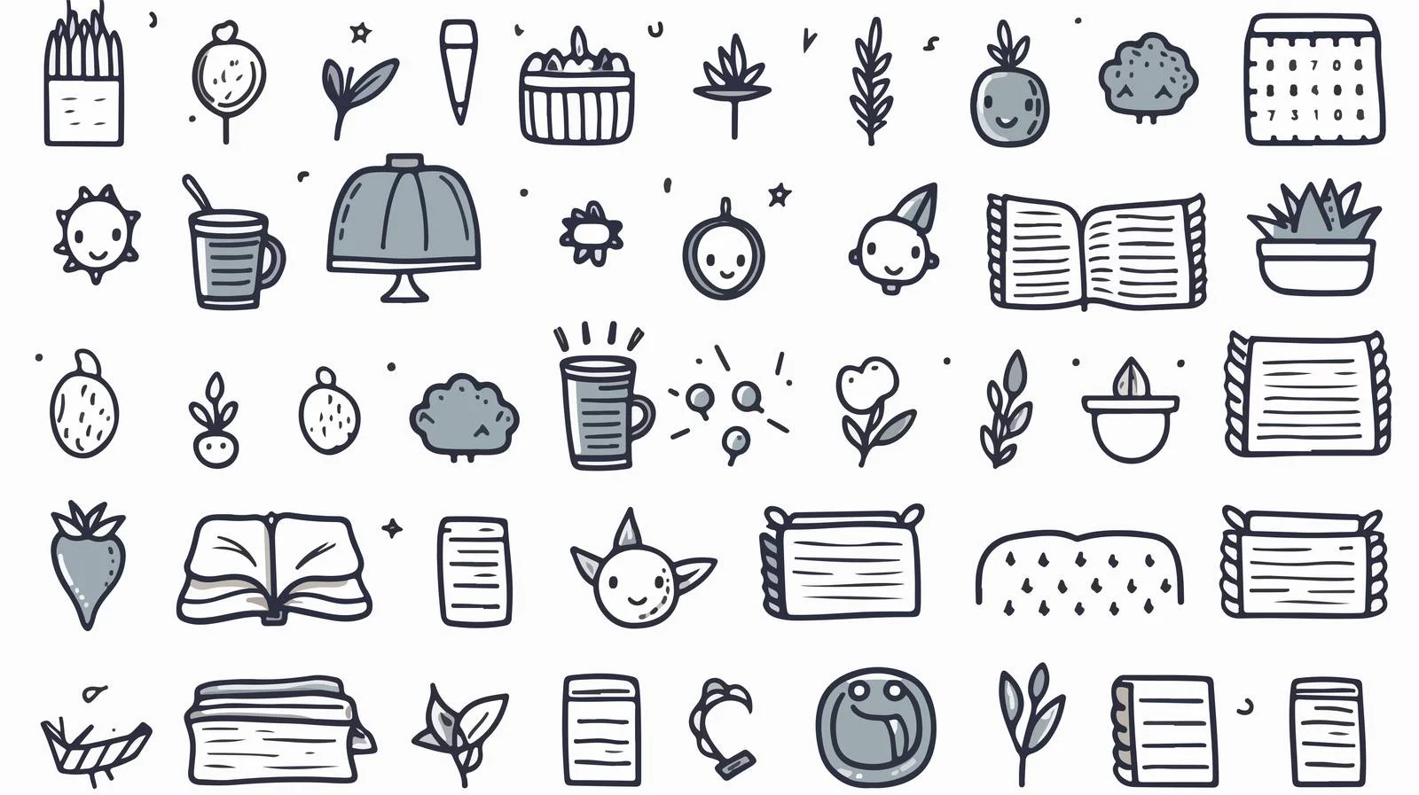 Bullet Journal Doodle Set — free download from Dotvec