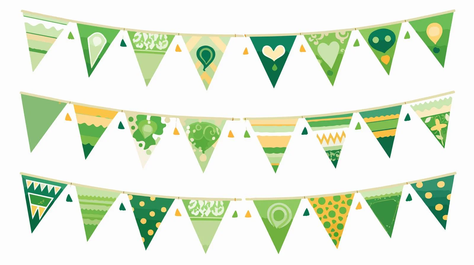 St. Patrick's Day Irish Flag Bunting — free download from Dotvec