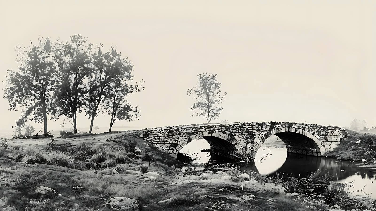Historic Burnsides Bridge in Antietam Battlefield — free download from Dotvec