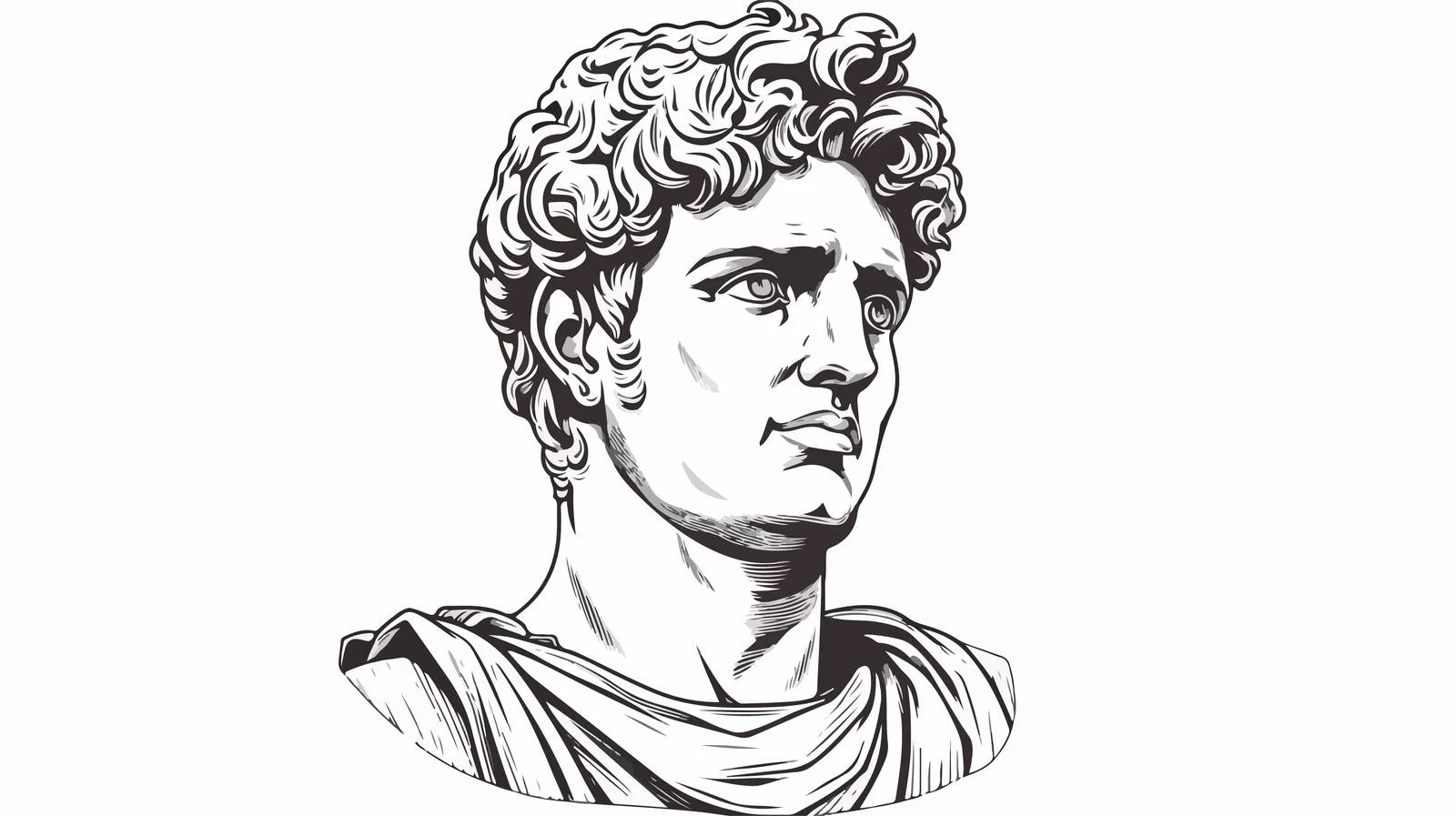 Ancient God Apollo Bust Sculpture Art — free download from Dotvec