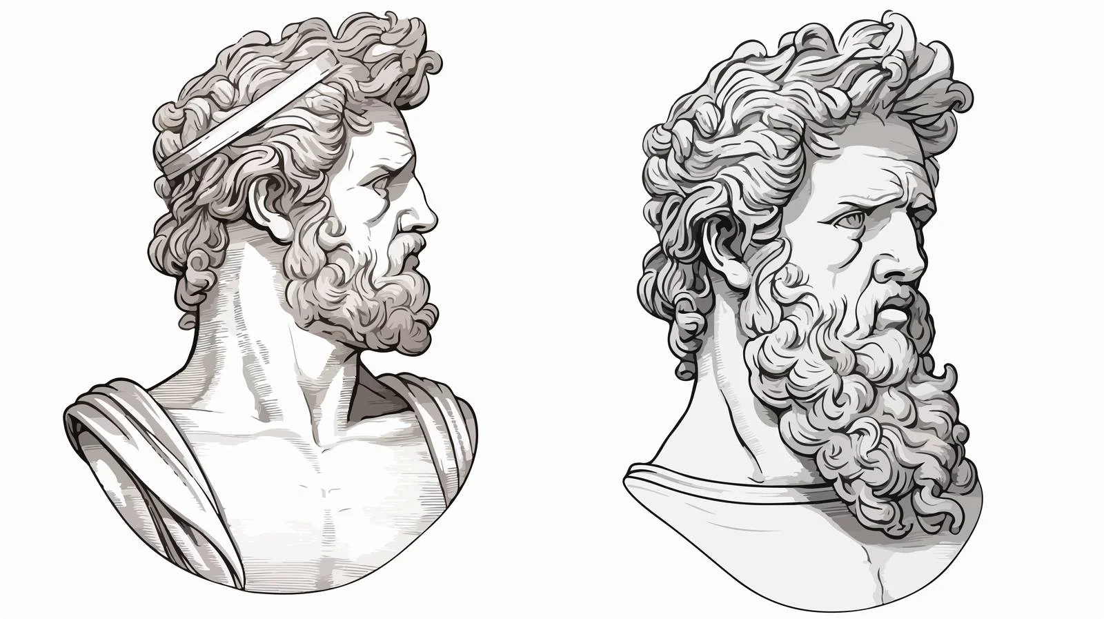 Ancient God Apollo Bust — free download from Dotvec