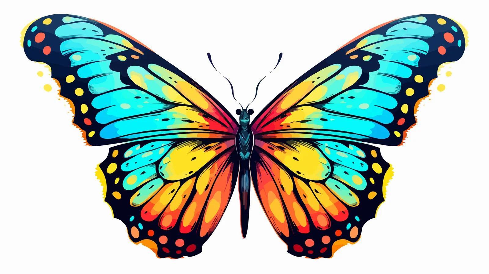 Exquisite Butterfly Sketch Illustration — free download from Dotvec