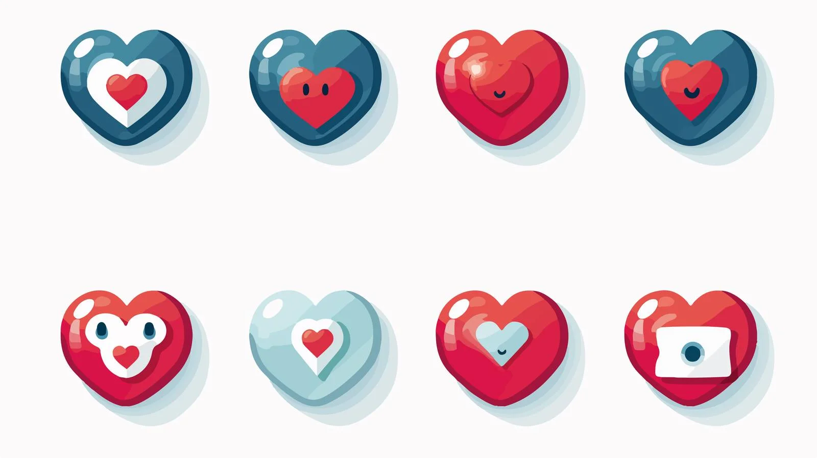 Social Media Like Love Icons Button — free download from Dotvec