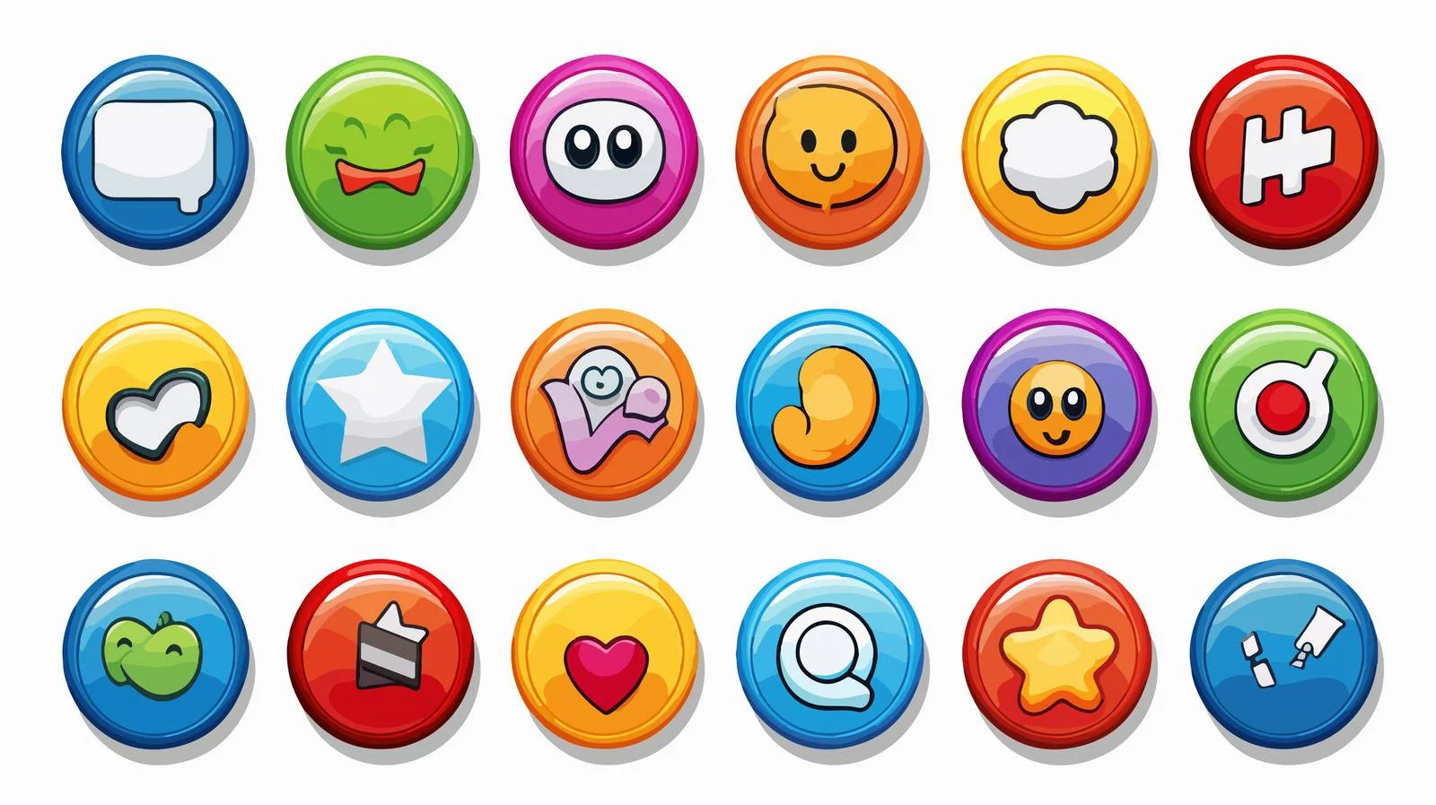 Social Media Like Icons Set — free download from Dotvec