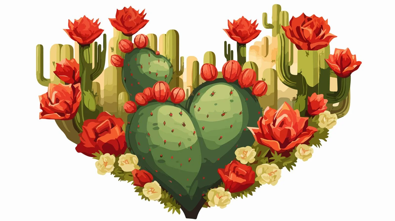 Unique Cactus-shaped Flowering Plants Image — free download from Dotvec