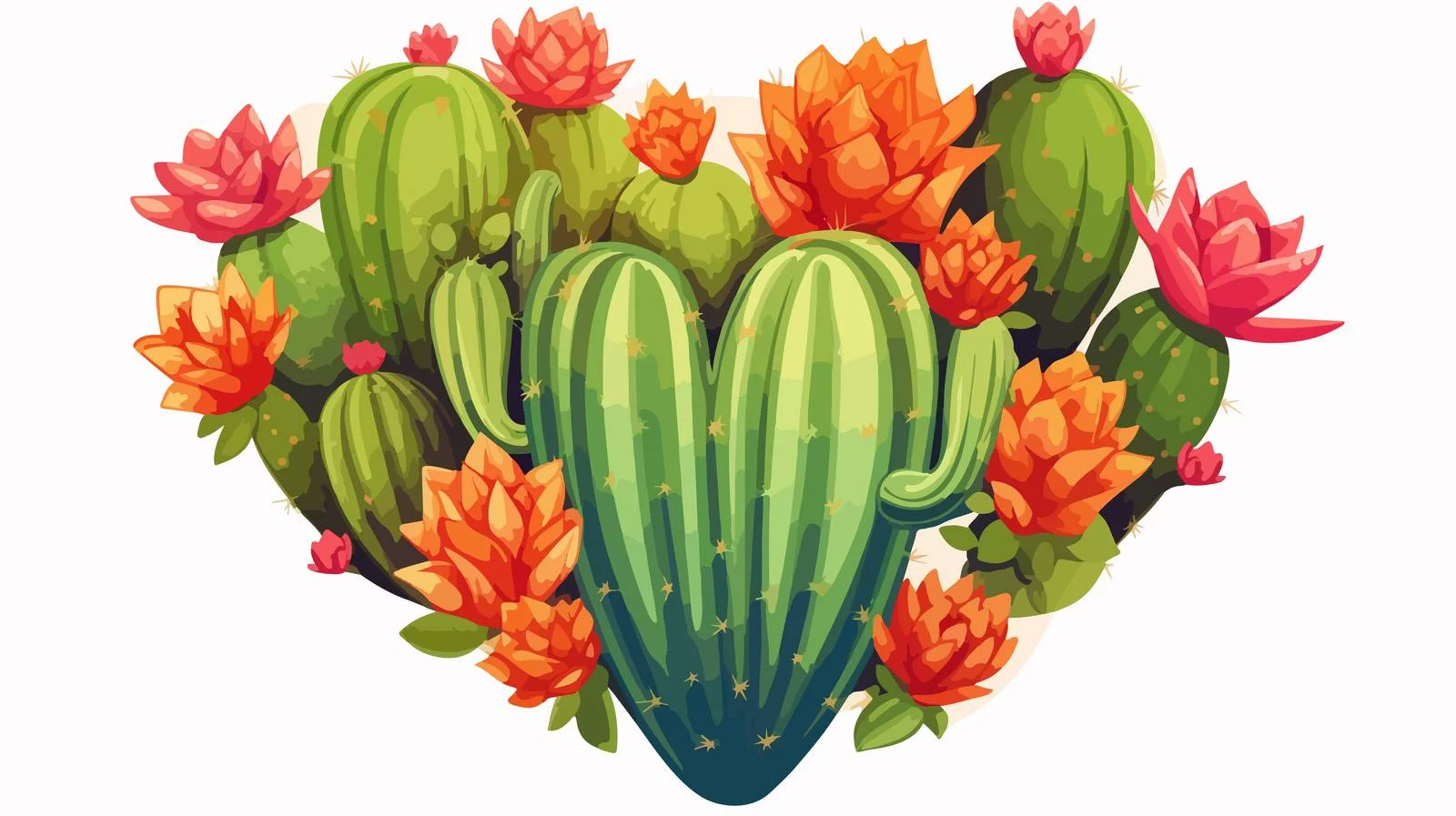 Unique Cactus Flowering Plant Display — free download from Dotvec