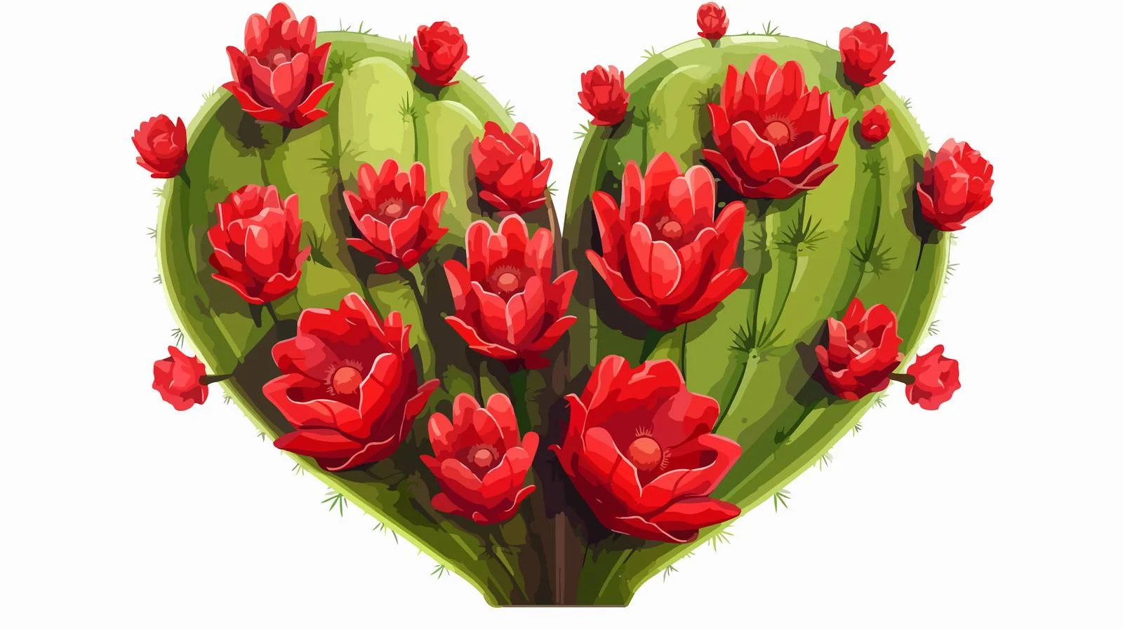 Unique Cactus Flowering Formation — free download from Dotvec