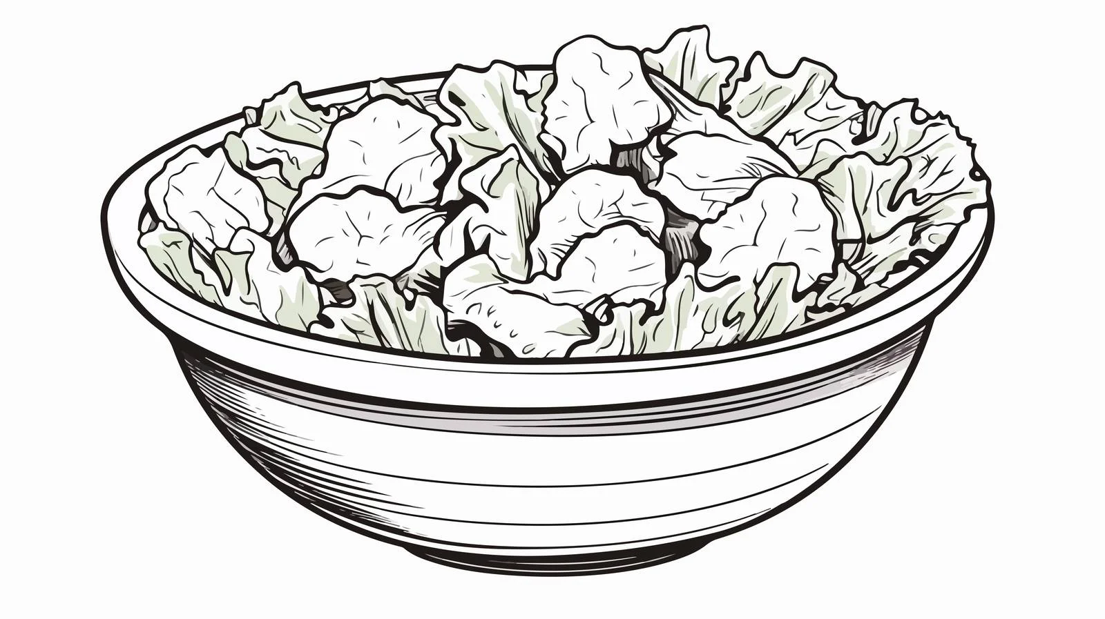 Caesar Salad Engraving Style Sketch — free download from Dotvec