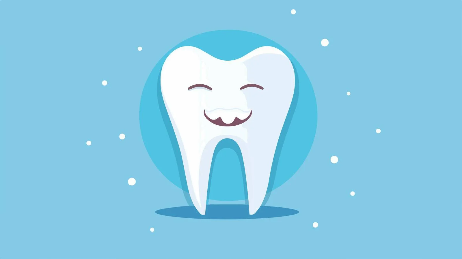Dental Calcium Icon on Blue Circle — free download from Dotvec