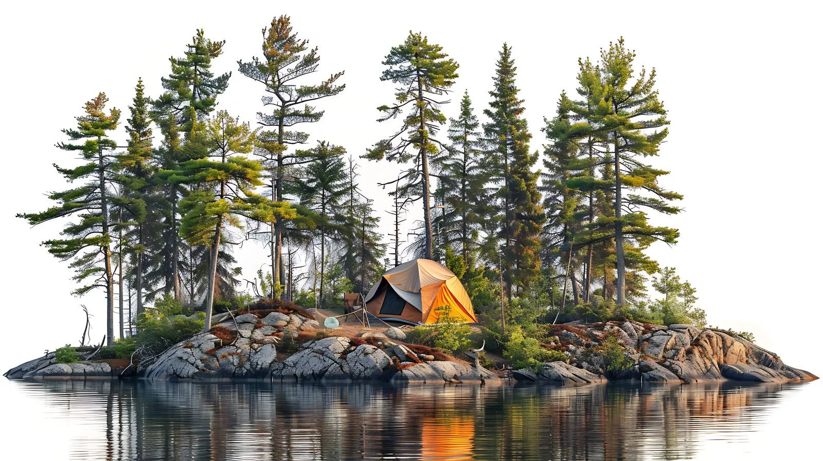 Tranquil Campsite by Boundary Waters Lake — free download from Dotvec