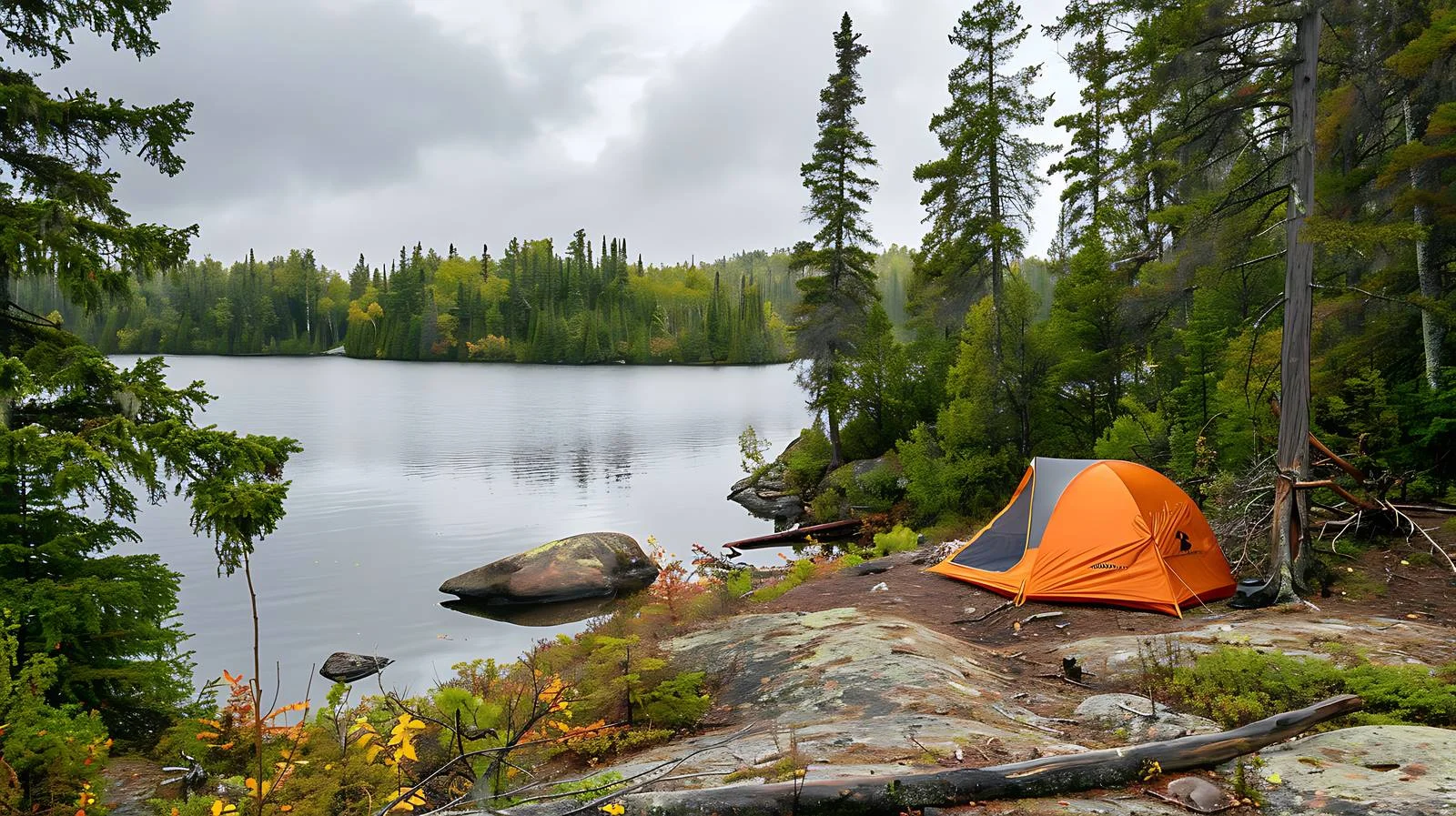 Tranquil Campsite by Boundary Waters Lake — free download from Dotvec