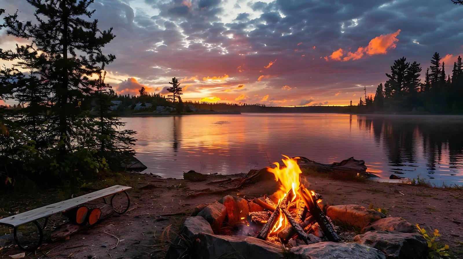 Tranquil Campsite by Northern Minnesota Lake — free download from Dotvec