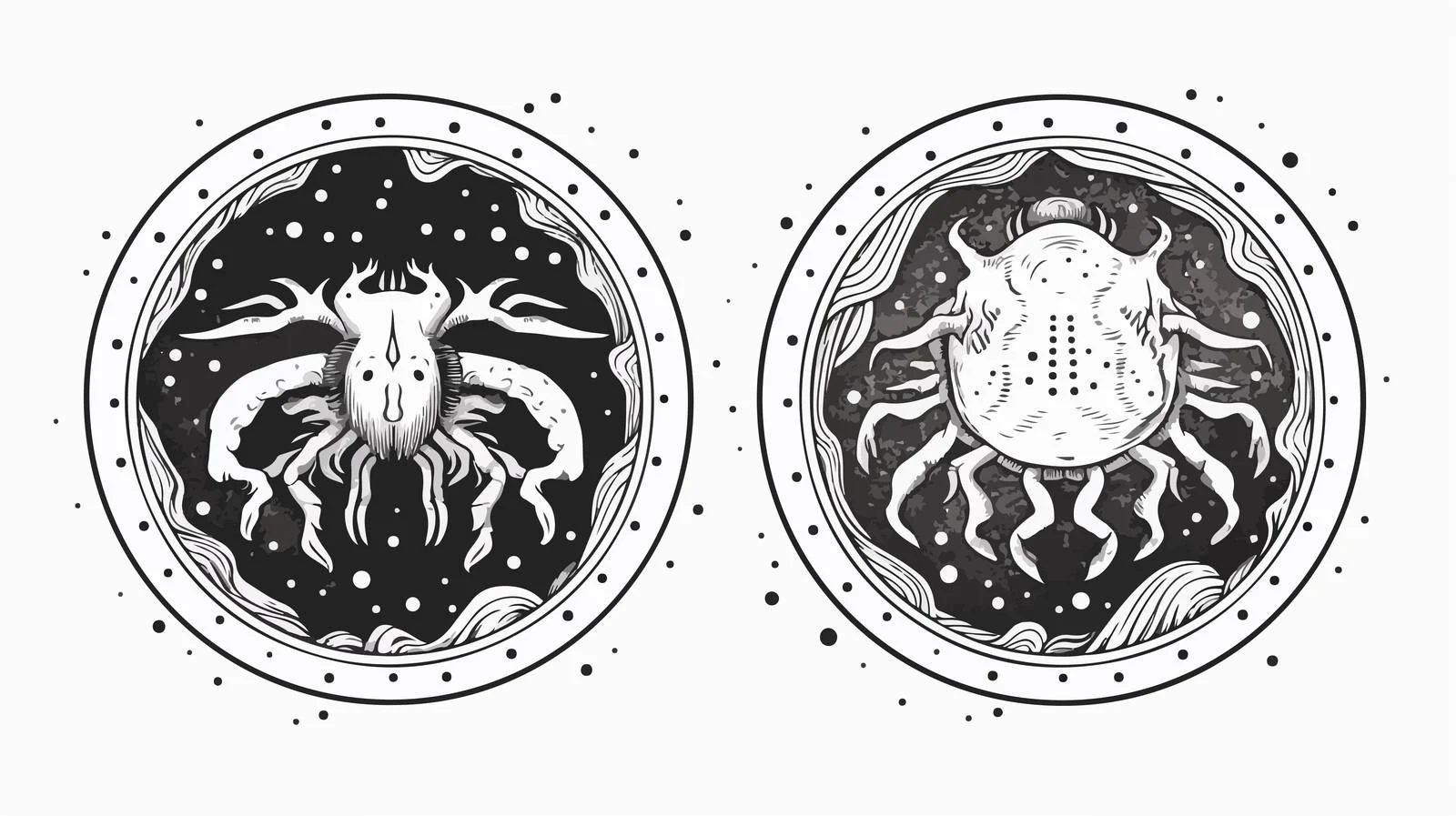 Cancer Zodiac Constellation Circle — free download from Dotvec