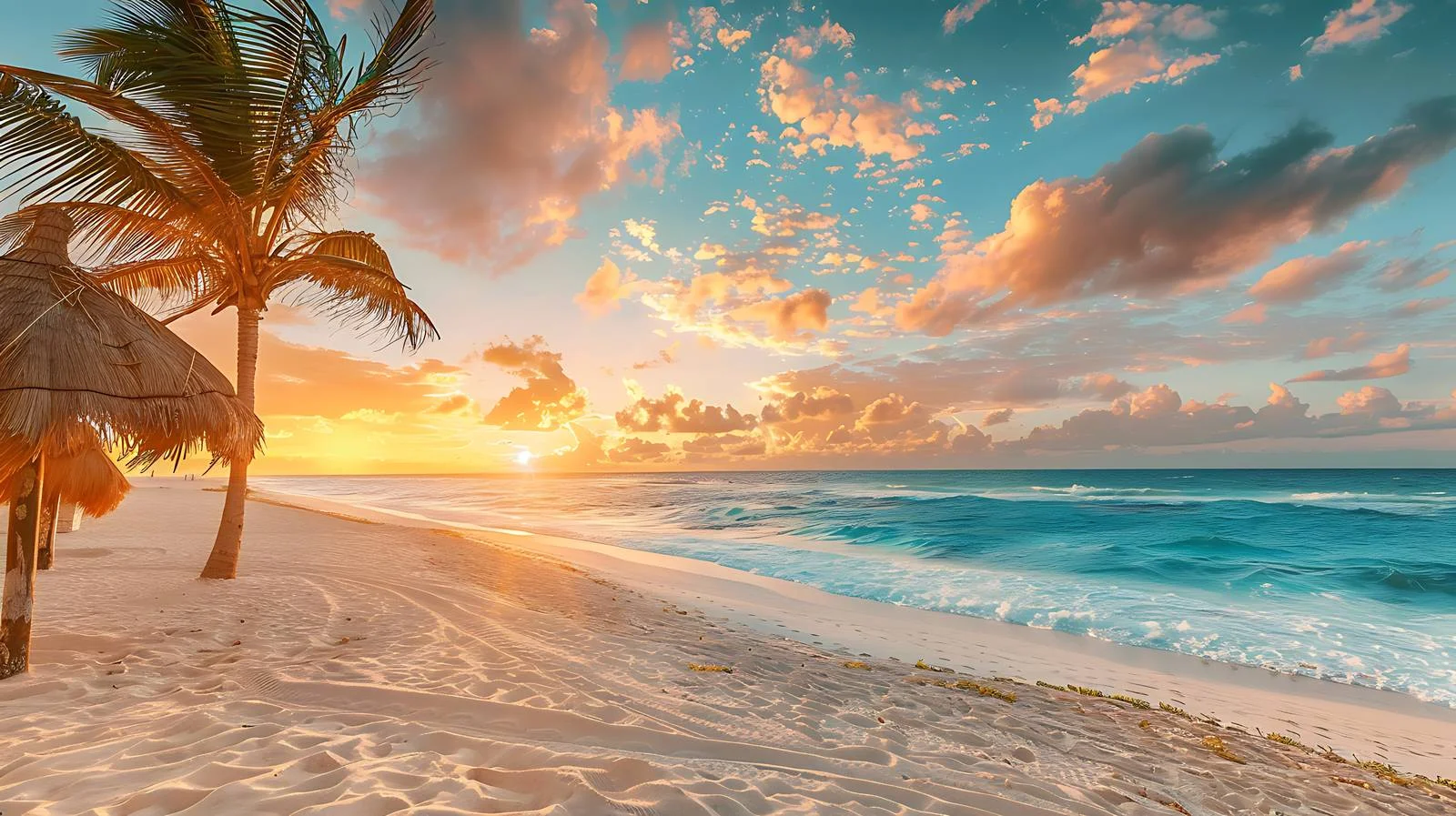 Tranquil Cancun Beach Sunrise — free download from Dotvec