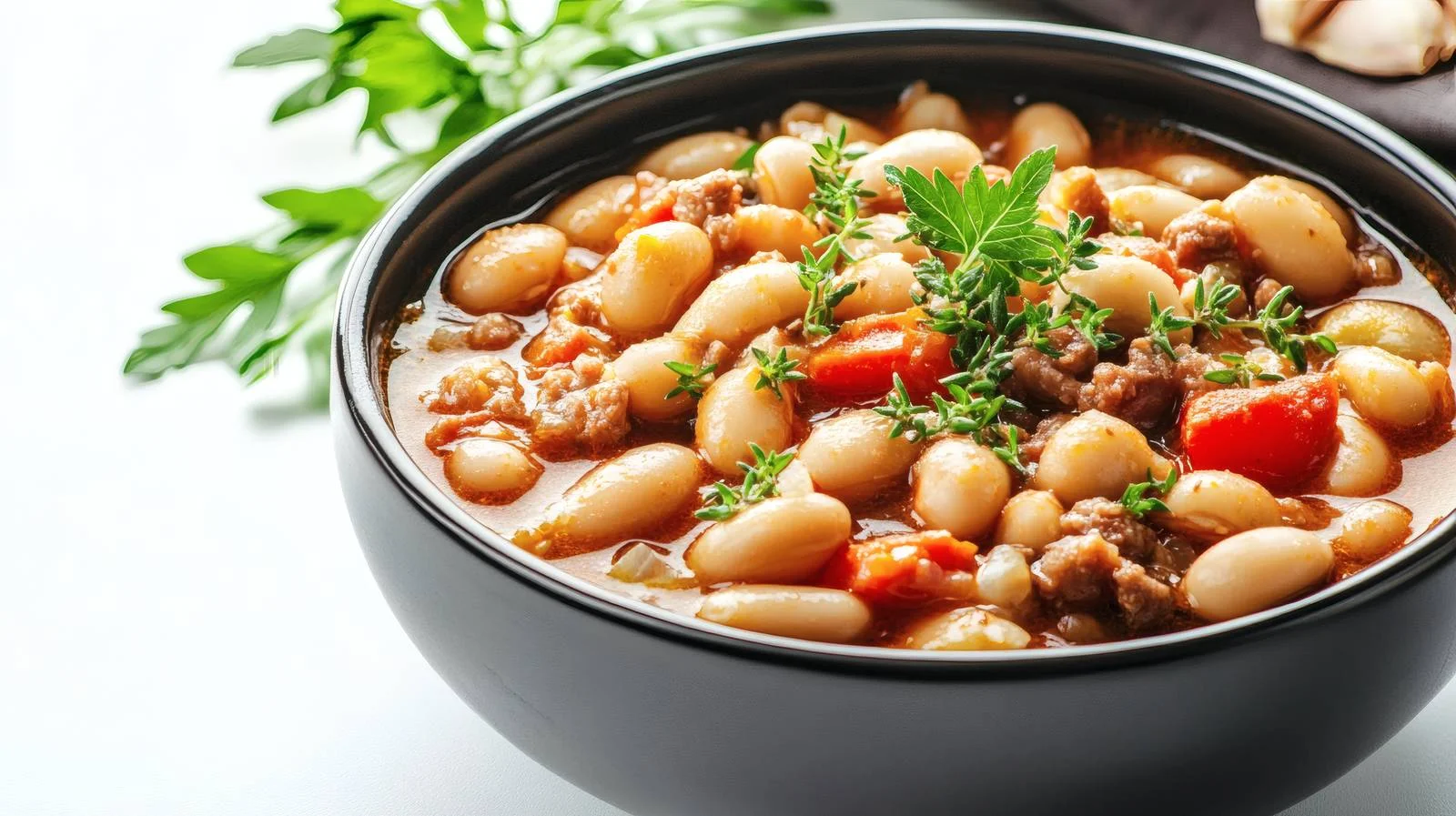 Cannellini Beans Ragout on White Background — free download from Dotvec