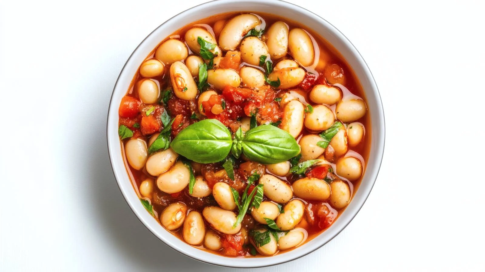 Cannellini Beans Ragout on White Background — free download from Dotvec