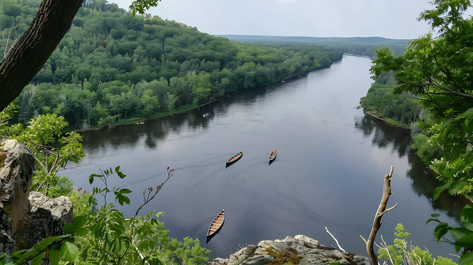 Scenic Canoes on St. Croix River Overlook — free download from Dotvec
