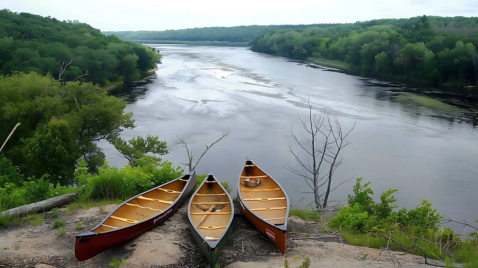 Scenic Canoes Along St. Croix River — free download from Dotvec