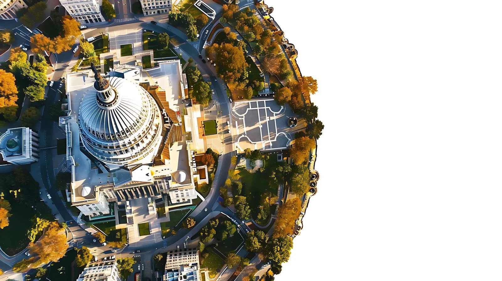 Capitol Building aerial view white background — free download from Dotvec