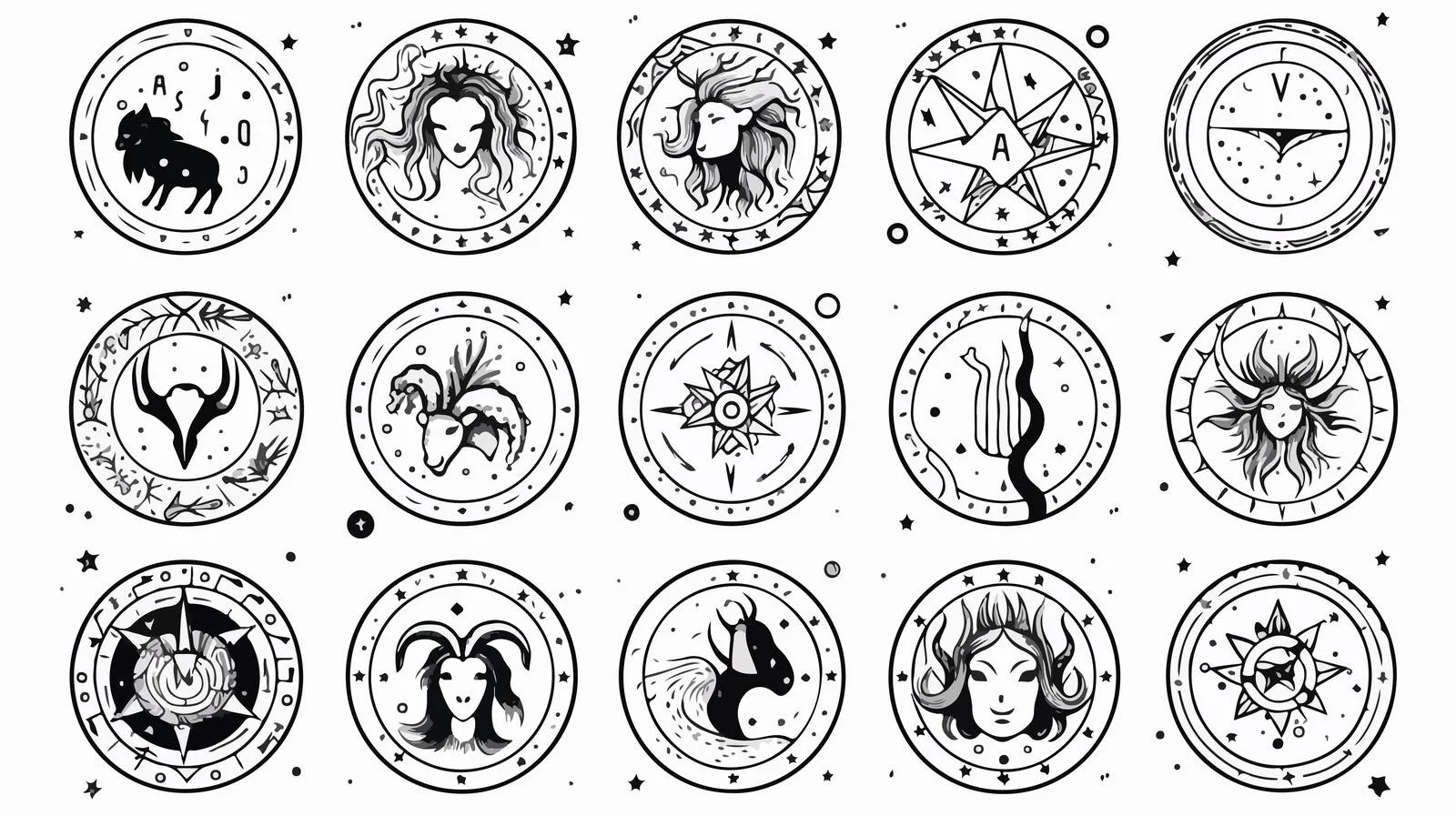 Capricorn Zodiac Constellation Circle — free download from Dotvec