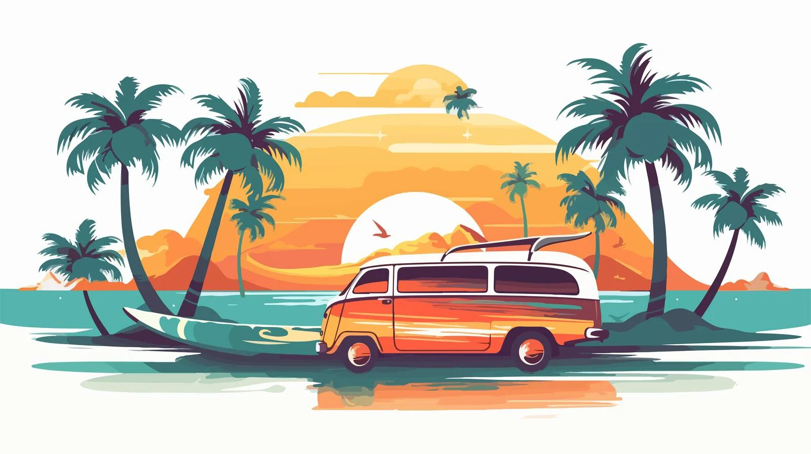 Tropical Surf Adventure by the Sea — free download from Dotvec