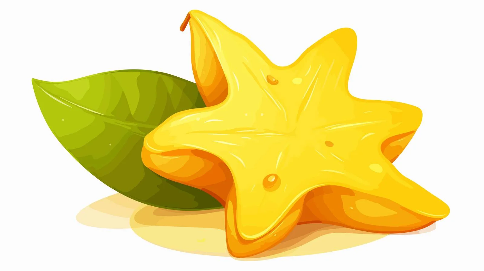 Star Shaped Yellow Fruit Illustration — free download from Dotvec