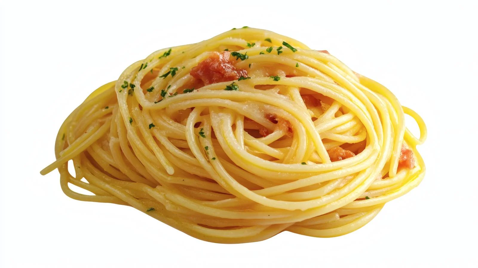 Gourmet Carbonara Pasta on White Background — free download from Dotvec