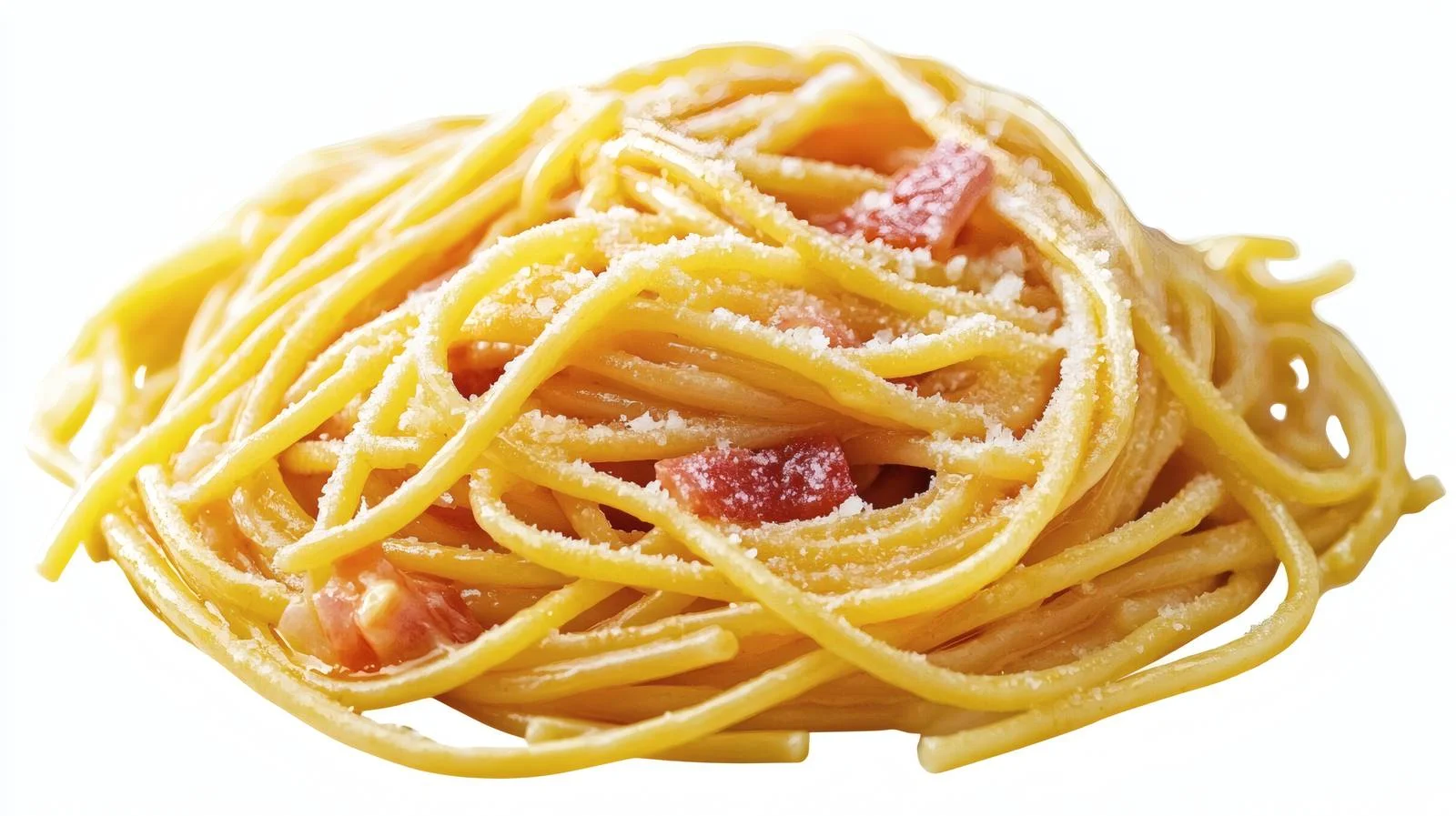 Gourmet Carbonara Pasta on White Background — free download from Dotvec