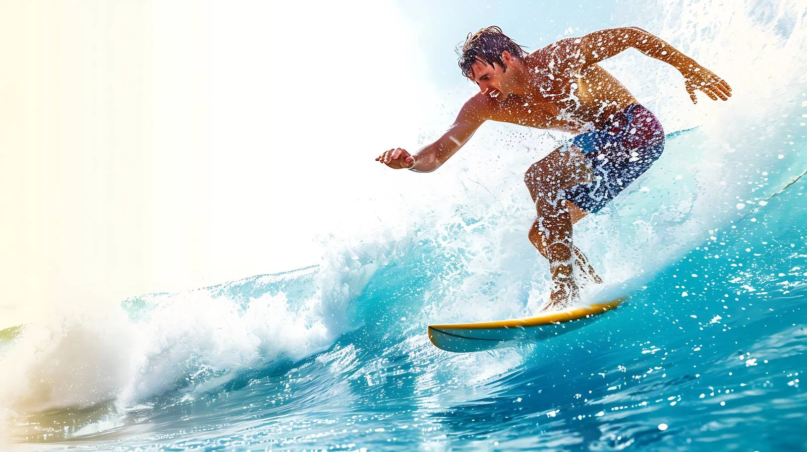 Serene man gliding over tranquil ocean — free download from Dotvec