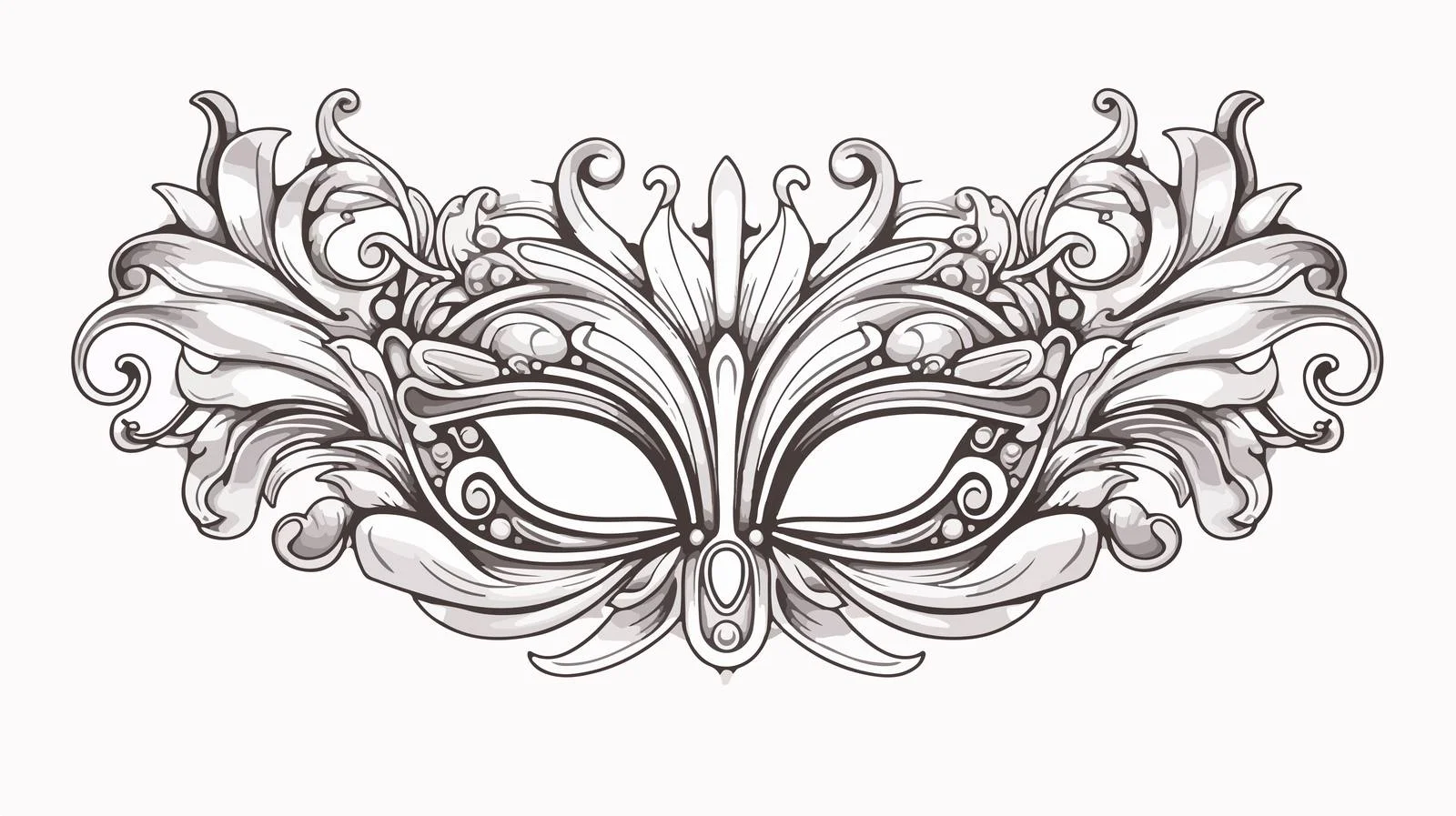 Carnival Mask Engraving Sketch Vector — free download from Dotvec