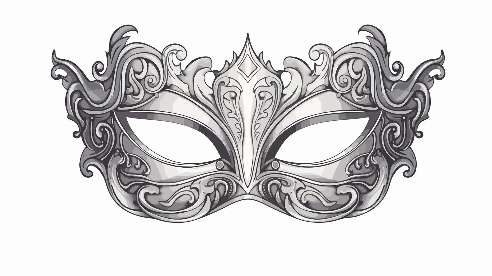 Carnival Mask Engraving Sketch Vector — free download from Dotvec
