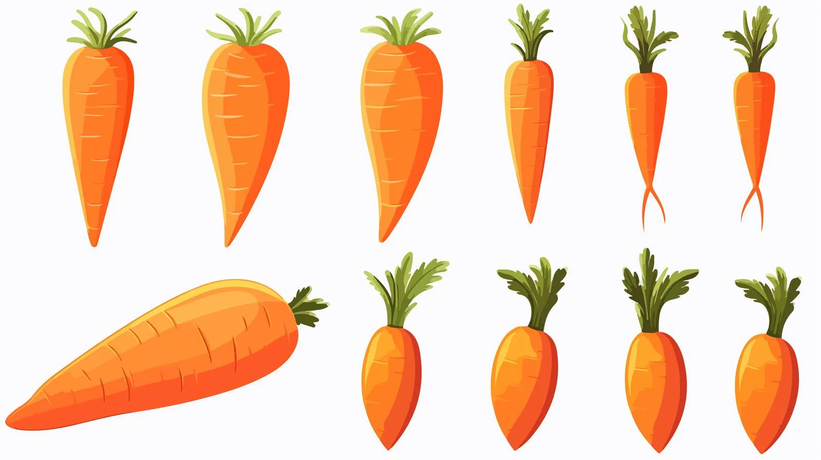 Bright Carrot Vector Illustration — free download from Dotvec