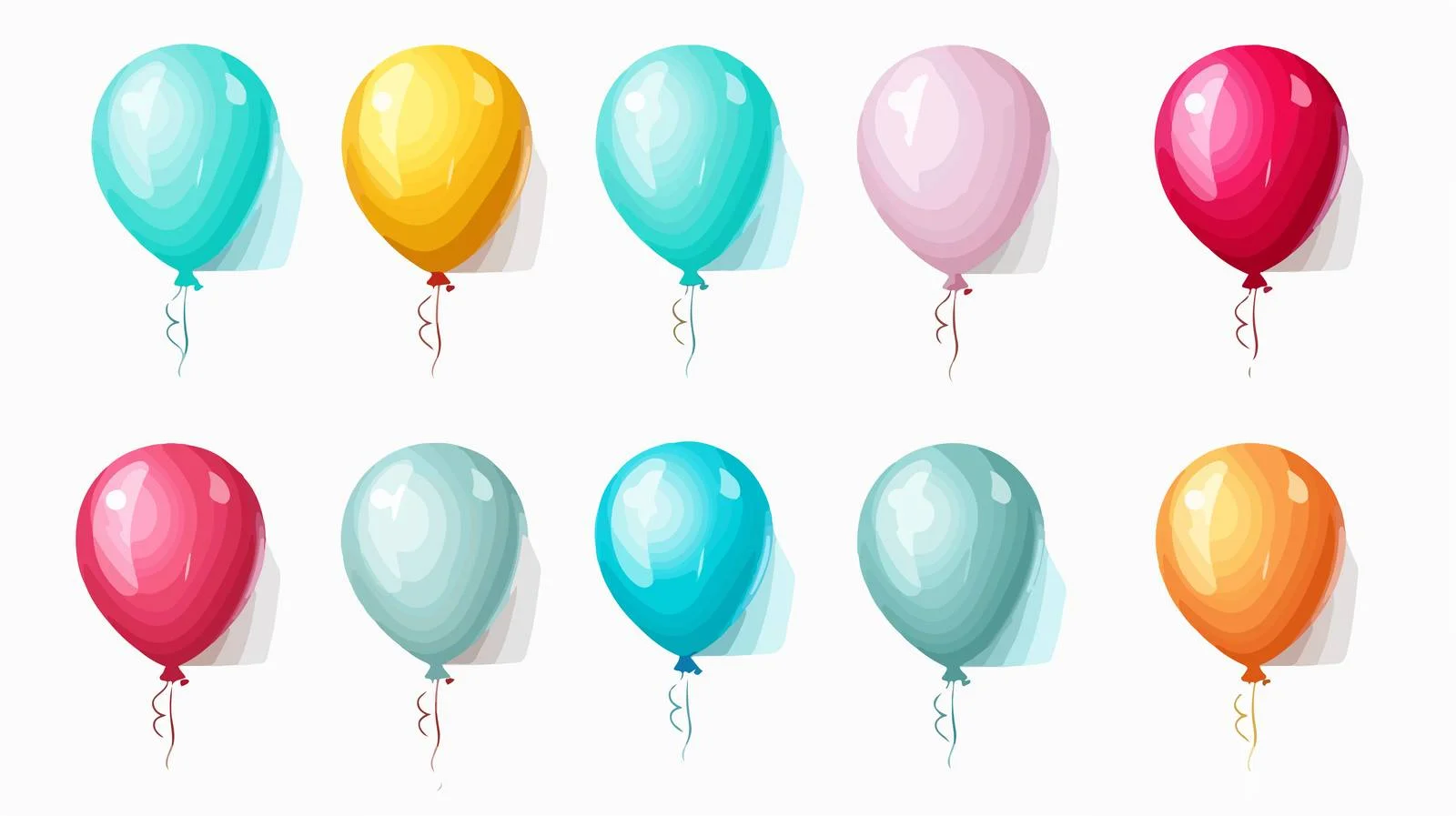 Colorful Balloon Decorations — free download from Dotvec