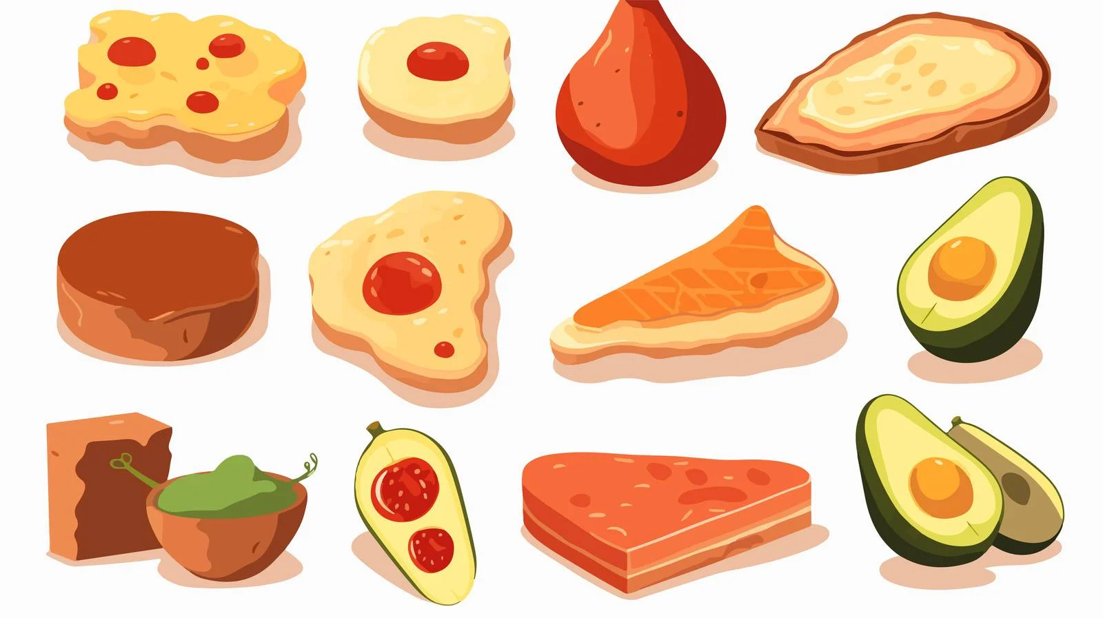 Cholesterol HDL LDL Components Cartoon — free download from Dotvec