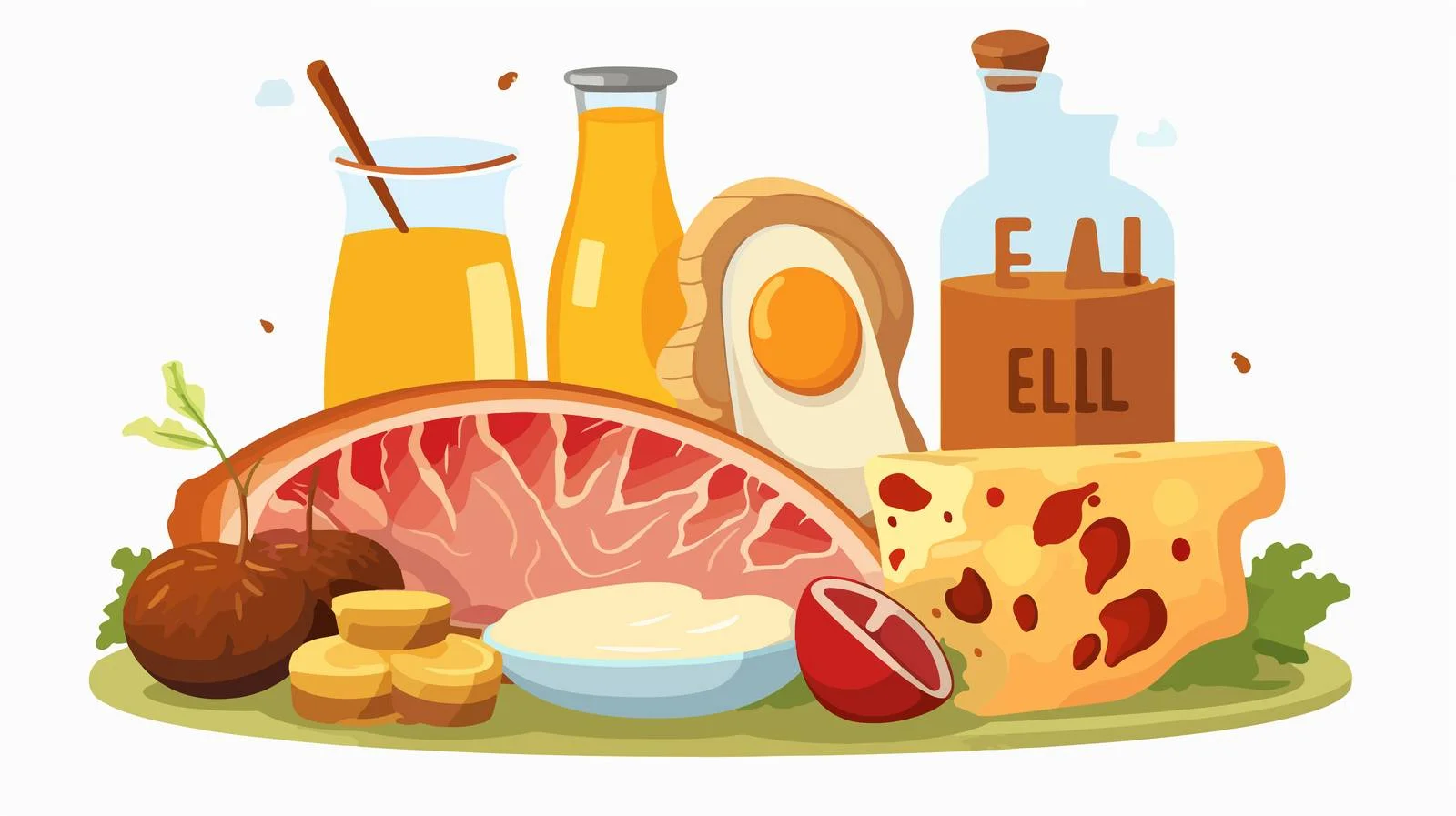 Cholesterol HDL LDL Components Cartoon — free download from Dotvec
