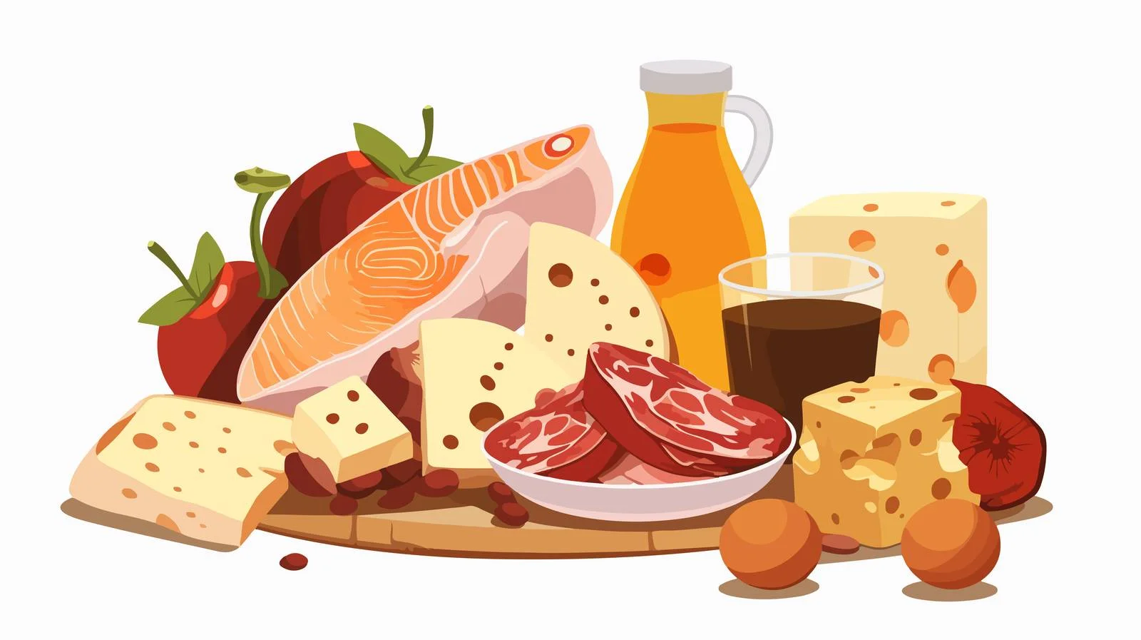 Cholesterol Components Cartoon Illustration — free download from Dotvec