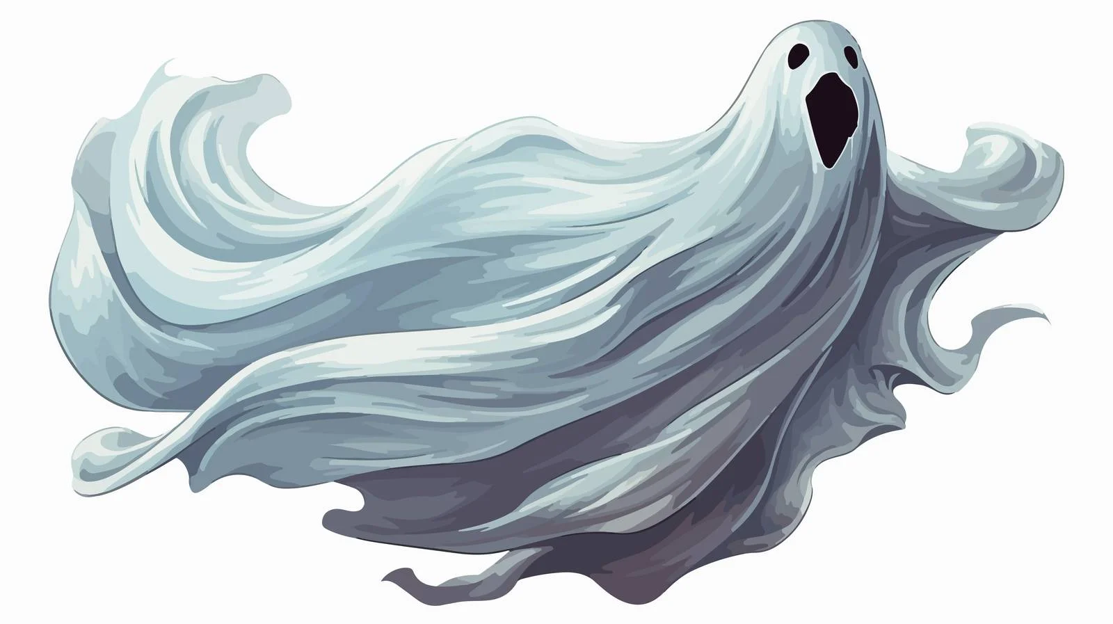 Floating Ghost Haunting Scare Cartoon — free download from Dotvec