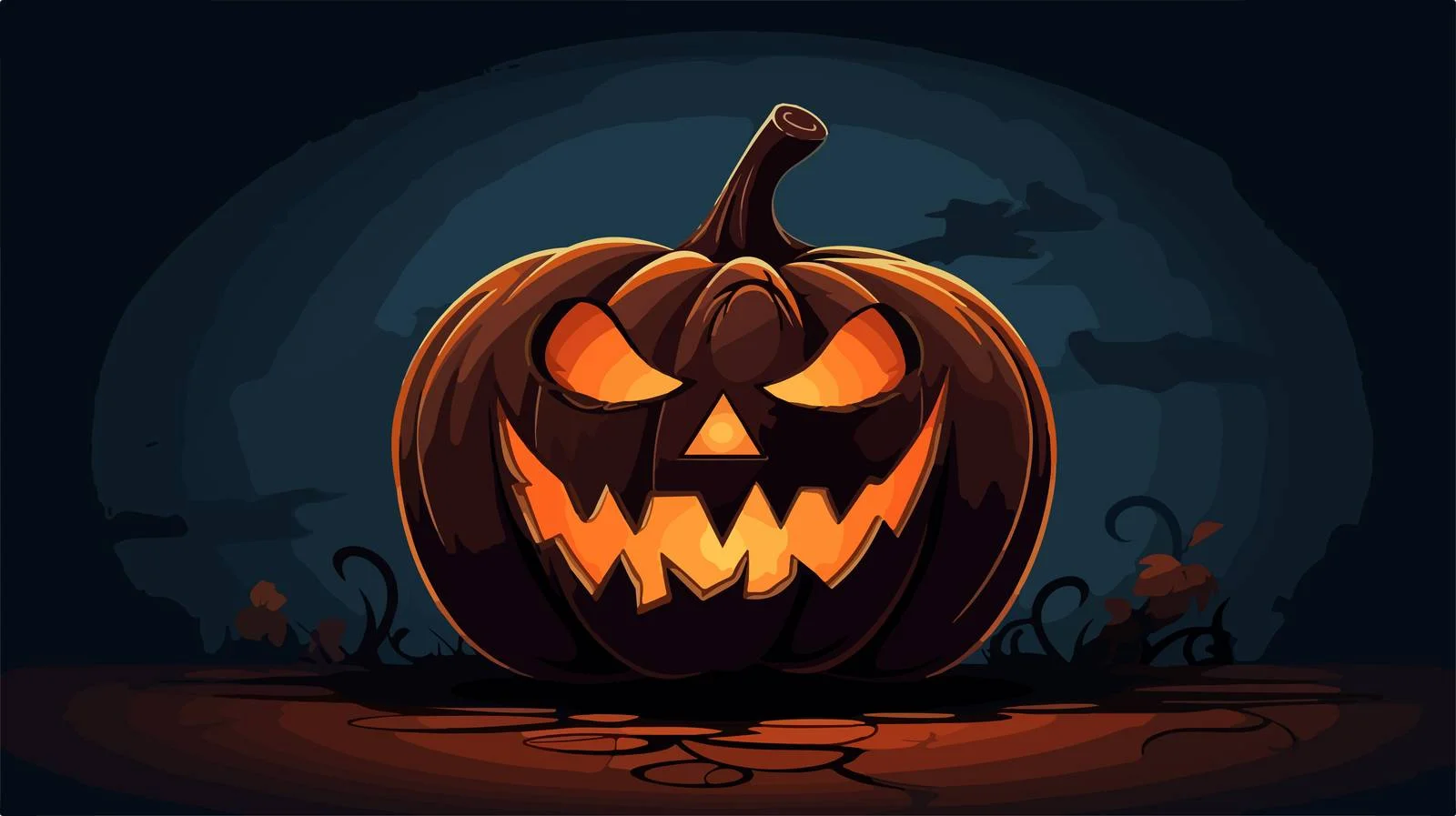 Spooky Halloween Pumpkin Shadow — free download from Dotvec