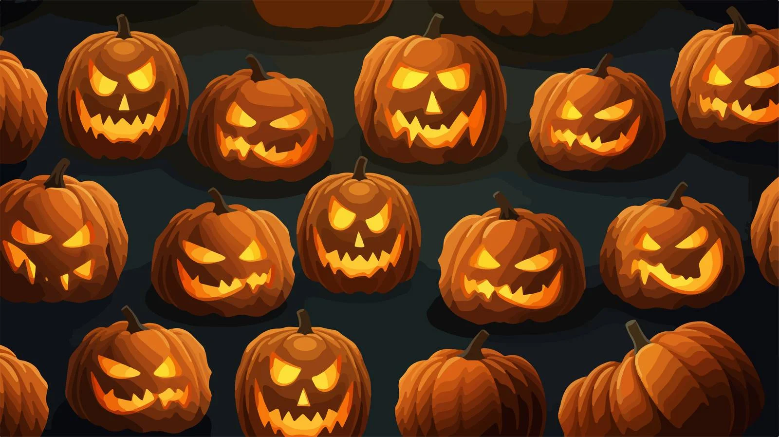 Cute Halloween Pumpkin with Shadow — free download from Dotvec