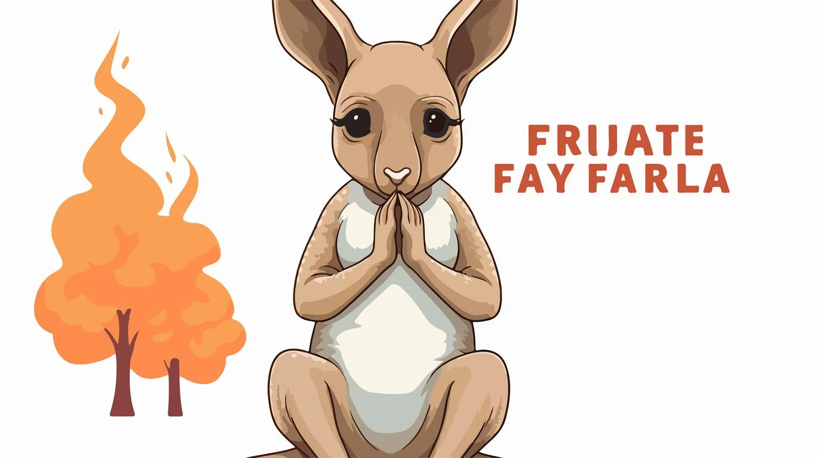 Kangaroo Mother Fear Crying Cartoon Image — free download from Dotvec