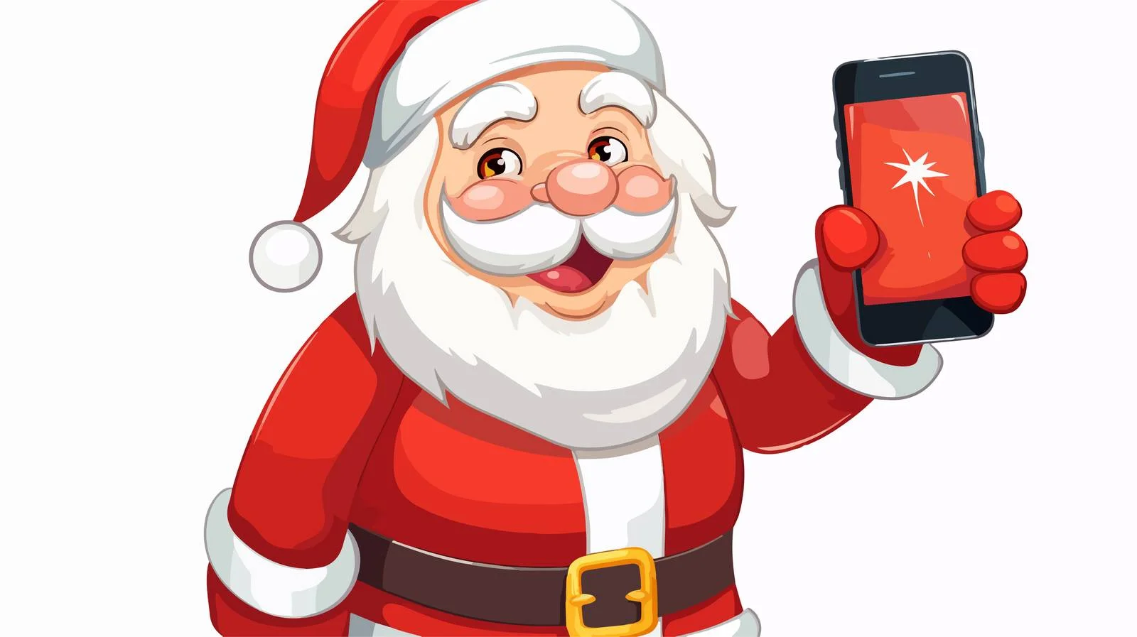 Festive Santa Gift Mobile Illustration — free download from Dotvec