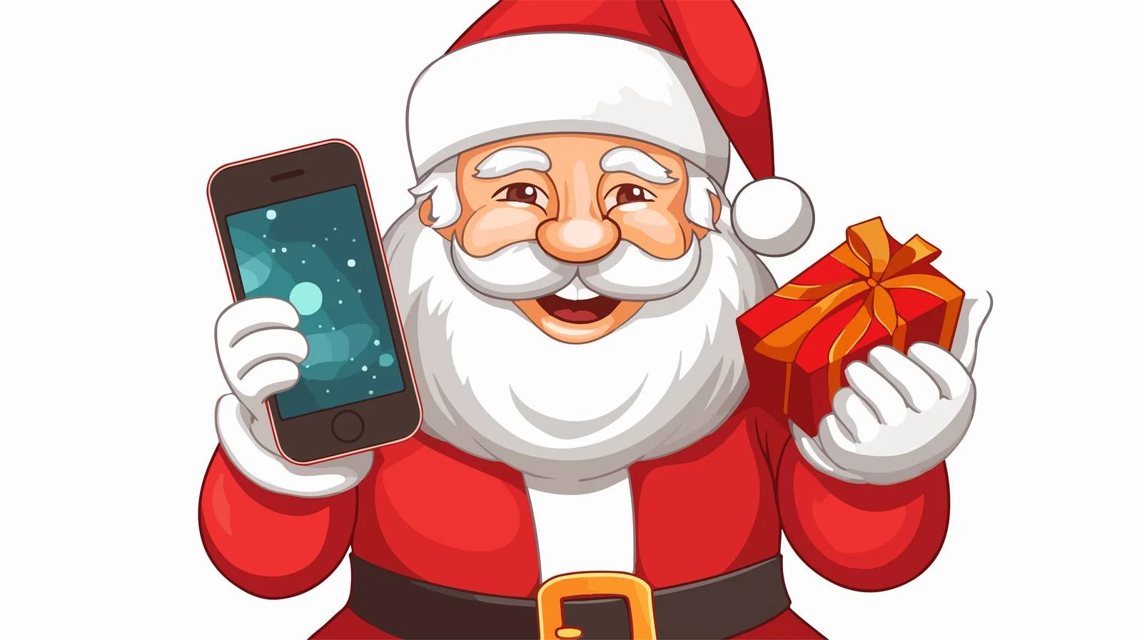 Cheerful Santa Gift Delivery — free download from Dotvec