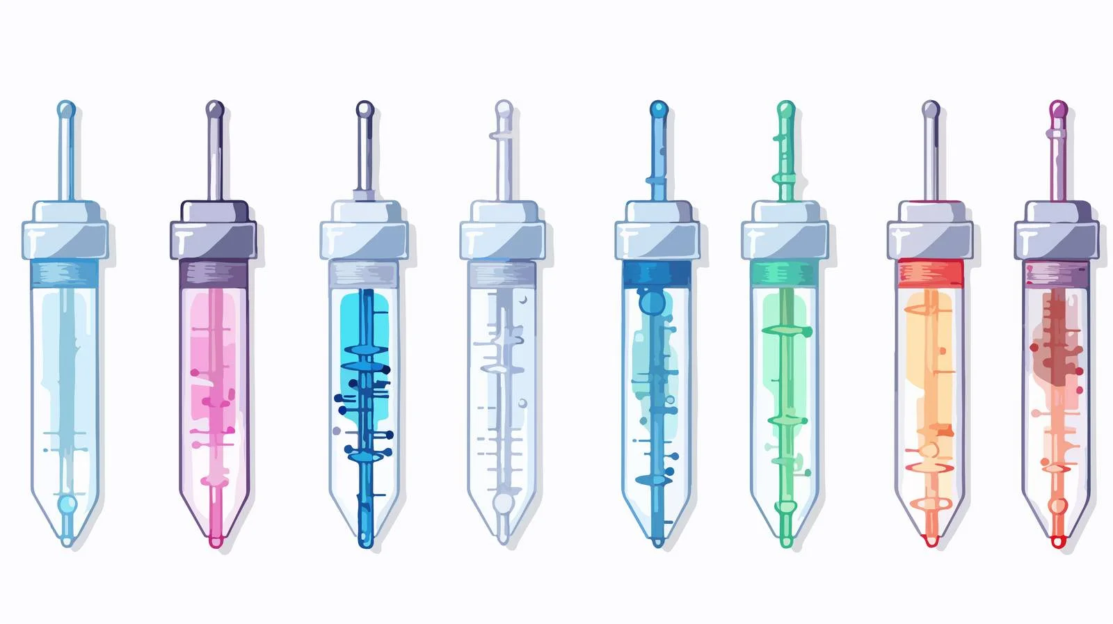 Cartoon Vaccination Syringe Set — free download from Dotvec