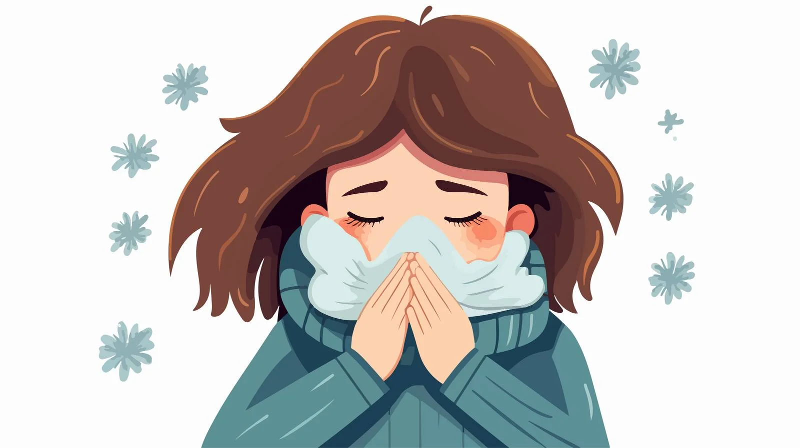 Child with High Fever Cartoon — free download from Dotvec