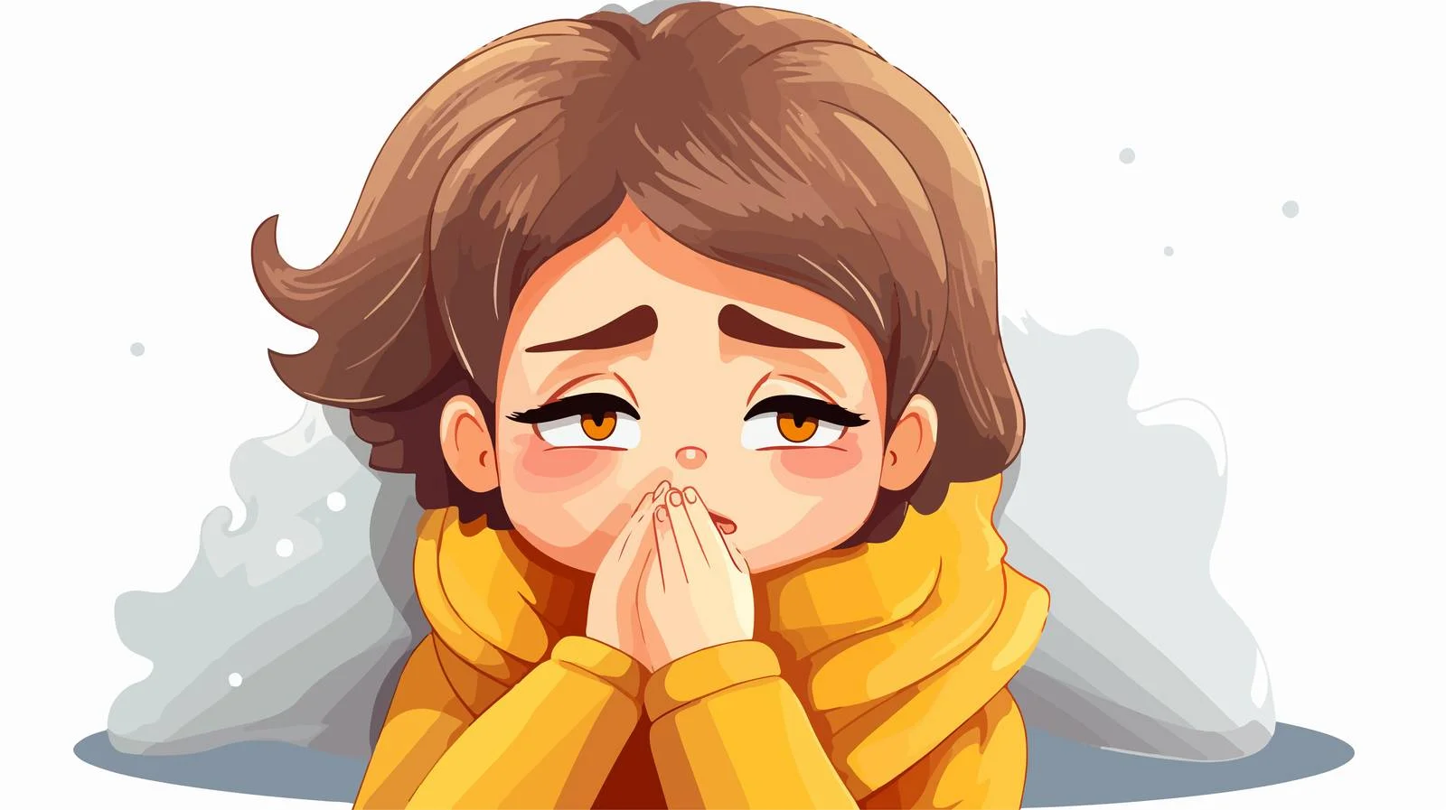 Sick Child with High Fever Cartoon — free download from Dotvec