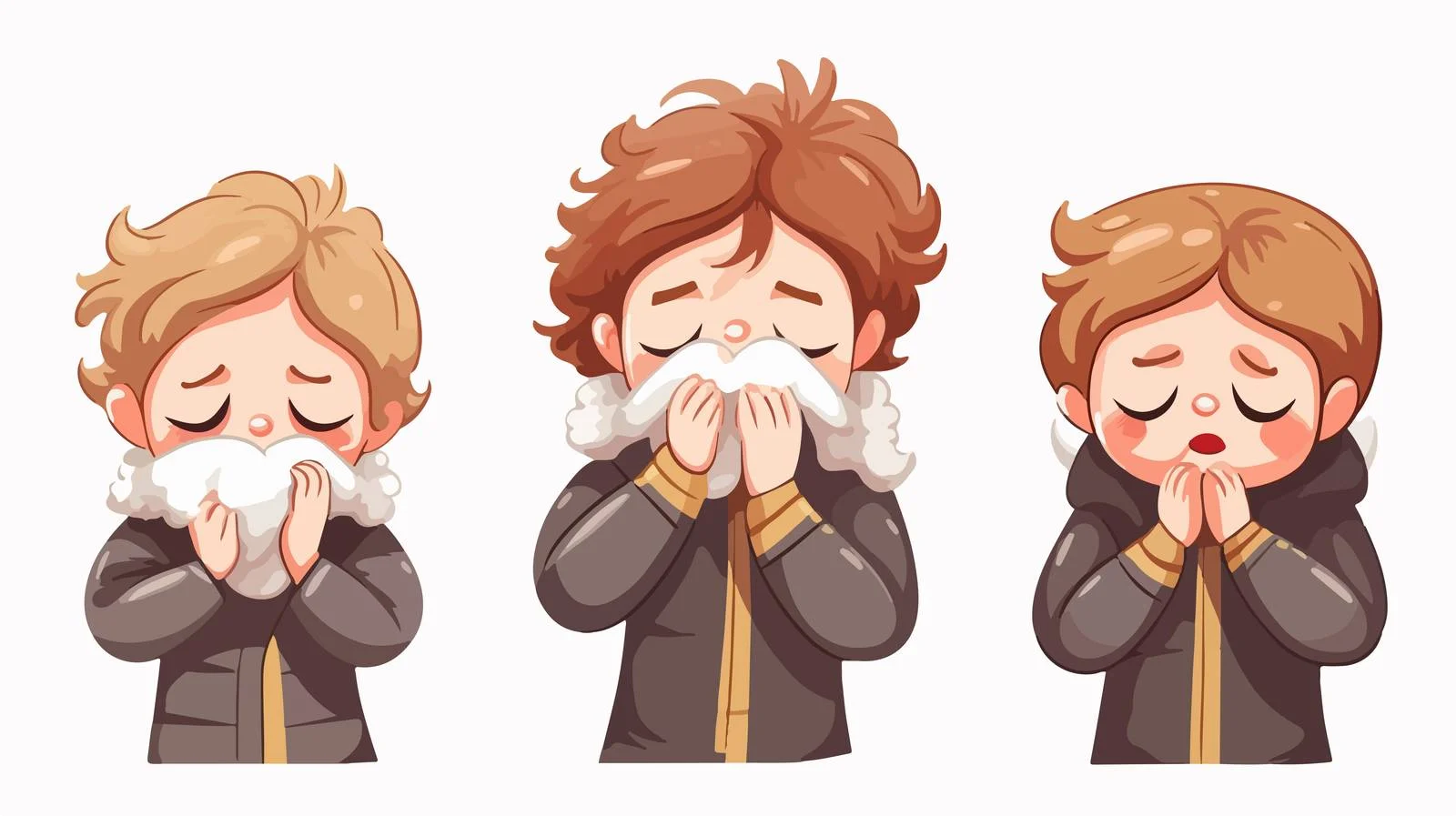 Child Fever Cartoon Illustration — free download from Dotvec