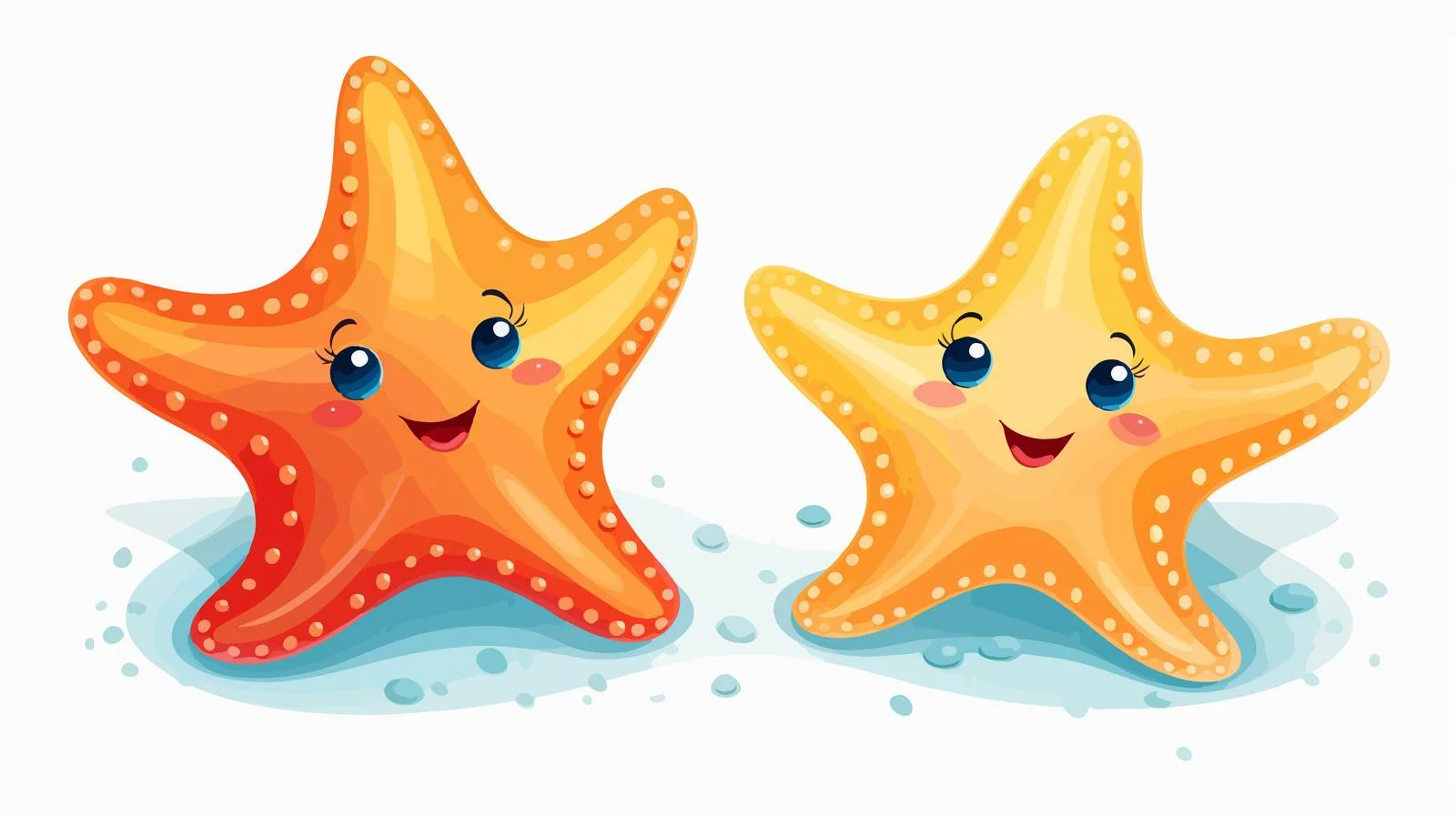 Adorable Cartoon Starfish Illustration — free download from Dotvec