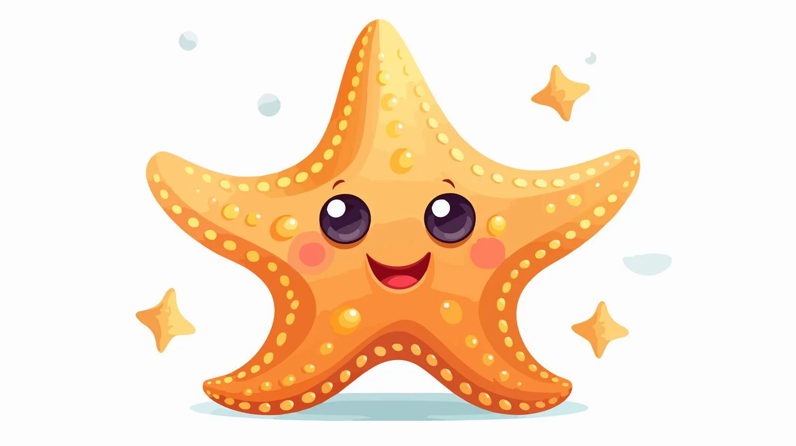 Adorable Starfish Beach Scene — free download from Dotvec