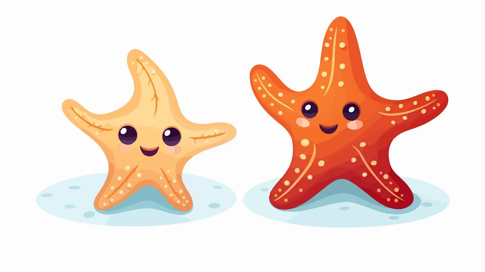 Adorable Cartoon Starfish at Beach — free download from Dotvec