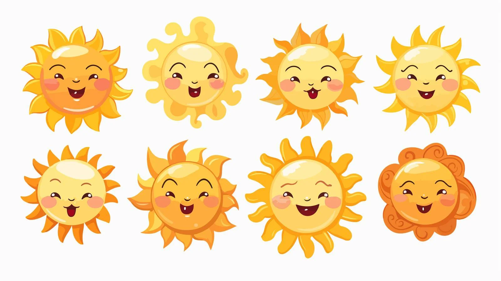 Cheerful Cartoon Sun for Kids — free download from Dotvec